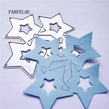 PANFELOU The stars platter cuts dies cutting Scrapbooking DIY paper die metal craft Halloween Easter wedding cards 2024 - buy cheap