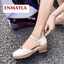 Enmayla sapato feminino mary jane, salto alto, bonito, casual, sólido, tamanhos 34-41, ly2275, novidade, 2019 2024 - compre barato