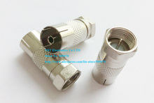 Free Shipping /10pcs/  F Male Plug to PAL Female Jack Straight RF coaxial adapter F-type connector TV New 2024 - buy cheap