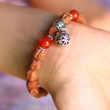 Pulseiras femininas tibetanas onyx, braceletes e pulseiras rudraksha, joias masculinas 2024 - compre barato