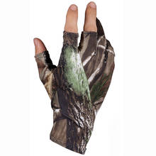 Камуфляжные рыболовные перчатки , охотничьи перчатки , противоскользящие, 3 пальца, защита, камуфляж 2024 - купить недорого