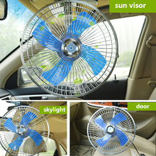 12V 8 "Universal Clip-on Fan Mini 2 Refrigerador Velocidade do Fluxo de ar Do Carro Dashboard Oscilantes Ventiladores Elétricos 2024 - compre barato