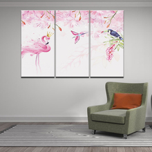 Romantic Flower Animal Bird Pink Flamingo Canvas Painting Wall Art Home Decor Living Room Picture HD Print Poster Mural artwork 2024 - buy cheap