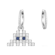 SLJELY Luxury Brand S925 Sterling Silver Asymmetric Space Shooter Earrings Micro Cubic Zircon CZ Women Fine Jewelry 2024 - buy cheap