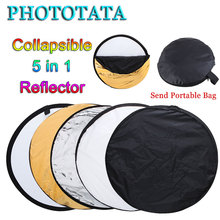 43" 110cm 80cm 60cm 5 in 1 Portable Collapsible Light Round Photography Reflector for Studio Multi Photo Disc Face Fill light 2024 - buy cheap