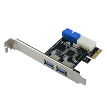 2 Port USB3.0 PCI-E Riser Card PCI Express Expansion Card Adapter 5 Gbps Speed PCI Usb 3.0 Super Fast Data Transfer 2024 - buy cheap