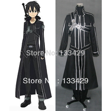 Sword Art Online SAO Kirito Cosplay Uniform Suit Men's Full Set Halloween Costumes Free Shipping 2024 - buy cheap