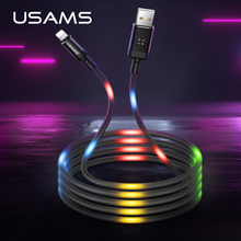 Volume Control Cable for iPhone cable,USAMS Data Sync 2A Fast Charging Cable for iPhone 6 7 X XS USB Cable 2024 - buy cheap