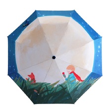 TIANQI Novelty Gifts Painting Umbrella Three Fold paraguas Women Parasol Anti-uv Waterproof Rain Umbrellas The Little Prince 2024 - buy cheap