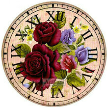 Rose flower wall clock icon 5d diy diamond painting cross stitch 3d full square mosaic diamond embroidery decorative sticker 2024 - buy cheap