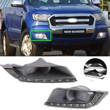 Luzes led diúrnas para carro, para-choque dianteiro, branco, drl kit para ford ranger 2015 2016 2017 (cor branca) 2024 - compre barato