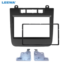 LEEWA Car 2DIN Stereo Radio Fascia Frame For VOLKSWAGEN Touareg 2010-2014 Dashboard Panel Frame Installation Mount Kit 2024 - buy cheap