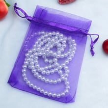 100pcs/lot Deep Purple Organza Bags Jewelry Pouches 20x30cm Drawstring Gift Bag Wedding Decoration Candy Jewelry Packaging Bags 2024 - buy cheap