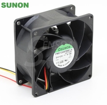 Ventilador de refrigeración axial para servidor Sunon PMD1208PMB1-A, 8038, 80mm, 8cm, CC, 12V, 9,1 W, cuadrado, 4 cables, pwm 2024 - compra barato