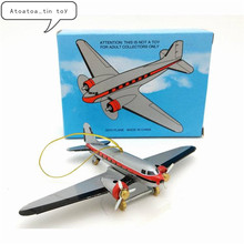 Colección de avión Retro Vintage para adultos y niños, juguetes clásicos de estaño, adorno de Navidad, regalo de colección, 1 ud. 2024 - compra barato