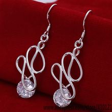 E202 Hot Sale High Quality Silver Fine Jewelry,Wholesale Sterling Jewelry Elegant Charms Fashion Twisted Stone Earrings /dliamcp 2024 - buy cheap