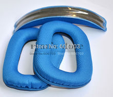 Сменные подушечки для наушников logitech G930 G430, синие игровые наушники 2024 - купить недорого