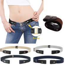 Adjustable Invisible Lazy Buckle-Free Elastic Waist Belt Stretchy Women Men Jeans Pants Dress Waistband No Hassle Belt 2024 - buy cheap