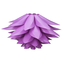 Luminária de teto em formato de lótus iq pp, lâmpada decorativa de natal para sala de estar, diâmetro: 53cm (roxo)