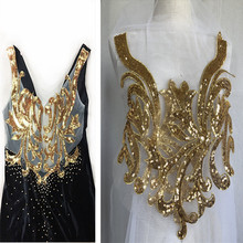 1 пара платьев для свадебных торжеств, с золотыми блестками, вырезом и цветочной сеткой 2024 - купить недорого