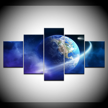 Canvas HD Printed Universe Galaxy 5 Panel Reflection Space Planet Modular Picture Home Decorate Poster Prints Wall Art Painting 2024 - buy cheap