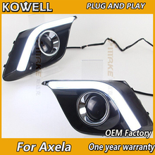 KOWELL автомобильный Стайлинг для Mazda 3 Axela светодиодный 2014 2015 2016 дневной ходовой светильник светодиодный противотуманный светильник Высокое качество Новый светодиодный DRL 2024 - купить недорого