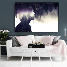 Абстрактный пейзаж лес фигура Холст Картина плакаты и принты Скандинавский минималистский настенный Поп-Арт картина для гостиной 2024 - купить недорого