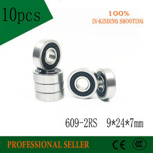 10PCS 609-2RS  609RS Bearing ABEC-5 9*24*7 mm Miniature Sealed Ball Bearings 609 2RS 2024 - buy cheap