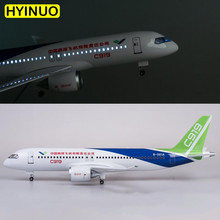 47CM 1/82 Scale Airplane China Commercial Aircraft C919 Airline Model W Light & Wheel Diecast Plastic Resin Plane Collection 2024 - buy cheap