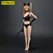 Bikini Sexy a escala 1/6 para mujer, disfraz de chica gato, traje de Catwoman, conjunto de ropa, modelo para figura de acción de 12" 2024 - compra barato