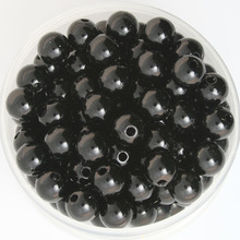 Диаметр приблизительно 10 мм 180 шт./лот, черный круглый искусственный пластиковый жемчуг, бисер оптом и в розницу для рукоделия, CN-BSG01-04BK 2024 - купить недорого