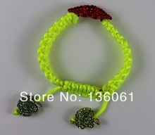 Pulseira feminina n1452, bracelete vintage de cristal vermelho com bordas do infinito e da sorte, corda trançada e amuletos de abotoamento, joias para mulheres 2024 - compre barato