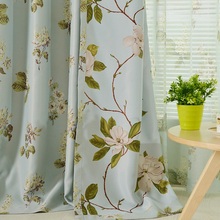 1Pcs Blackout Curtains For Living Room Pastoral Style Flower Double Printed Curtain Home Decor Drapes Organza Sheer Cortinas 2024 - buy cheap