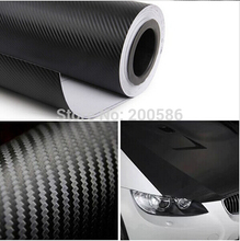 Black 3D Carbon Fiber Vinyl Wrap Film With Air Free Bubble 3D Carbon Fibre Black Vinyl Car Wrap Size 1.52x30M/Roll 2024 - buy cheap