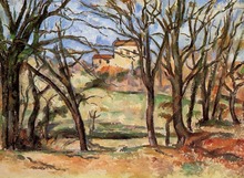 100% картина маслом ручной работы на льняном холсте, дом и деревья-1894 от paul Cezanne, пейзаж, картина маслом 2024 - купить недорого