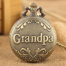 Reloj de bolsillo con cadena de bronce para hombres, mujeres y niños, diseño de abuelo, cazador completo Retro, colgante de collar exquisito 2024 - compra barato