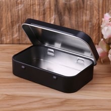 Storage Box Small Jewelry Candy Coin Key Organizer Tin Flip Black Gifts Sealed 2024 - buy cheap