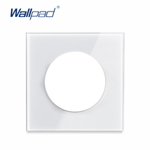L6 diy placa de painel vidro branco único para interruptor soquete combinação livre, 86*86mm 2024 - compre barato