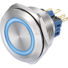 30mm Blue Large Ring Momentary or Latching 1NO1NC Stainless Steel Push Button Metal Switch 6V/ 12V/ 24V/ 110V/ 230V 2024 - buy cheap