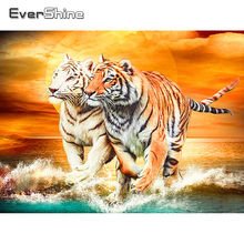 Evershine 5D Diamond Painting Full Drill Square Animals Cross Stitch Diamond Embroidery Sale Tiger Rhinestones Pictures Beadwork 2024 - buy cheap