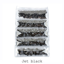 DMC Jet black исправление горный хрусталь смешать размер SS6-SS30 2000 шт./лот Flatback камни для горный хрусталь мотивы Бесплатная доставка 2024 - купить недорого