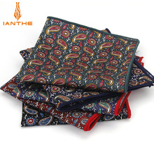 2018 Brand New Style Hankerchief Scarves Vintage Cotton Hankies Men's Pocket Square Handkerchiefs Paisley Printed Towel Gravatas 2024 - buy cheap