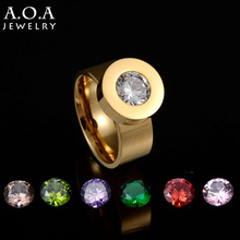 Модное женское кольцо из нержавеющей стали с кристаллом в виде 7 видов цветов, Сменное кольцо для свадьбы с фианитами 2024 - купить недорого
