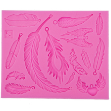 Angel's Feather Bird wings fondant 3D silicone decoration mold DIY Cake Decorating Tools cooking Baking mould F0522 2024 - buy cheap