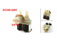 AC220-240V 3/4"PT Thread 4 Pin Double Water Inlet Valve for Washing Machine 2024 - buy cheap