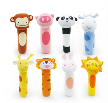 hot sale newborn toys Soft Animal Model Handbells plush Rattles Squeeze Me Rattle Cute Gift Baby toy  free shipping 2024 - buy cheap