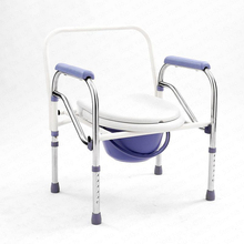 Прикроватный стул, Медицинский стул для душа, сиденье для ванной, сверхмощный стальной комод, стул для унитаза, регулируемая высота складывается, портативный 2024 - купить недорого