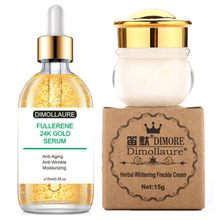 Dimollaure whitening cream+Fullerene 24k Gold Serum Anti-aging wrinkle Serum speckle melasma sunburn brown spot melanin acne 2024 - buy cheap