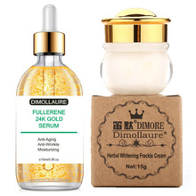 Dimollaure creme de branqueamento + fullerene 24k, soro de ouro anti-envelhecimento, rugas, soro salpico, melasma, manchas de sol, mancha marrom, acne 2024 - compre barato