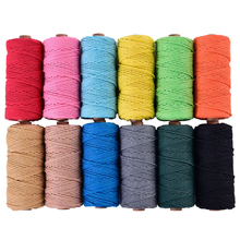 3mm Cotton Macrame Cord Colorful Cord Twine Cord Rope Gift Wrapping Rope Thread DIY Handicraft Party Wedding Decoration Supplies 2024 - buy cheap